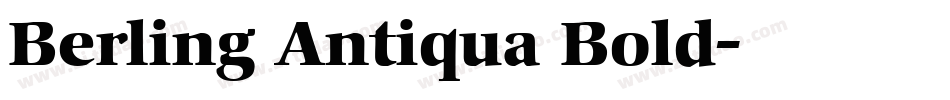 Berling Antiqua Bold字体转换